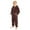 Brown, variant on Boys One-piece Pajamas, Zip up Long Sleeve Fleece Warm Winter Sleepwear Brown Size 8