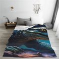 thumbnail image 5 of Salouo Starry Sky Colorful Crocodile A Print Bed Blankets,Flannel Blanket Comfortable Air Conditioning Blanket Lightweight Blanket for Sofa Bed Travel & Couch -60"x50", 5 of 8