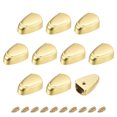 thumbnail image 1 of Metal Cremallera Tapón, 30uds 0.35'' Pulgar Cremallera Cola Clip Enchufe Cabeza para Bricolaje Decoración Cuero Artesanía Ferretería, Dorado, 1 of 6