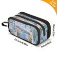 thumbnail image 4 of FORMRS Pencil Case with 3 Compartments Zipper Pouch, Elementary School Level and up, Blue Floral Window, 4 of 8
