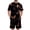 Black, variant on Mens Halloween 2 Piece Sets Candy Castle Round Neck Horror Tees Matching Bat Skull Bermuda Funny Shorts, 2XL
