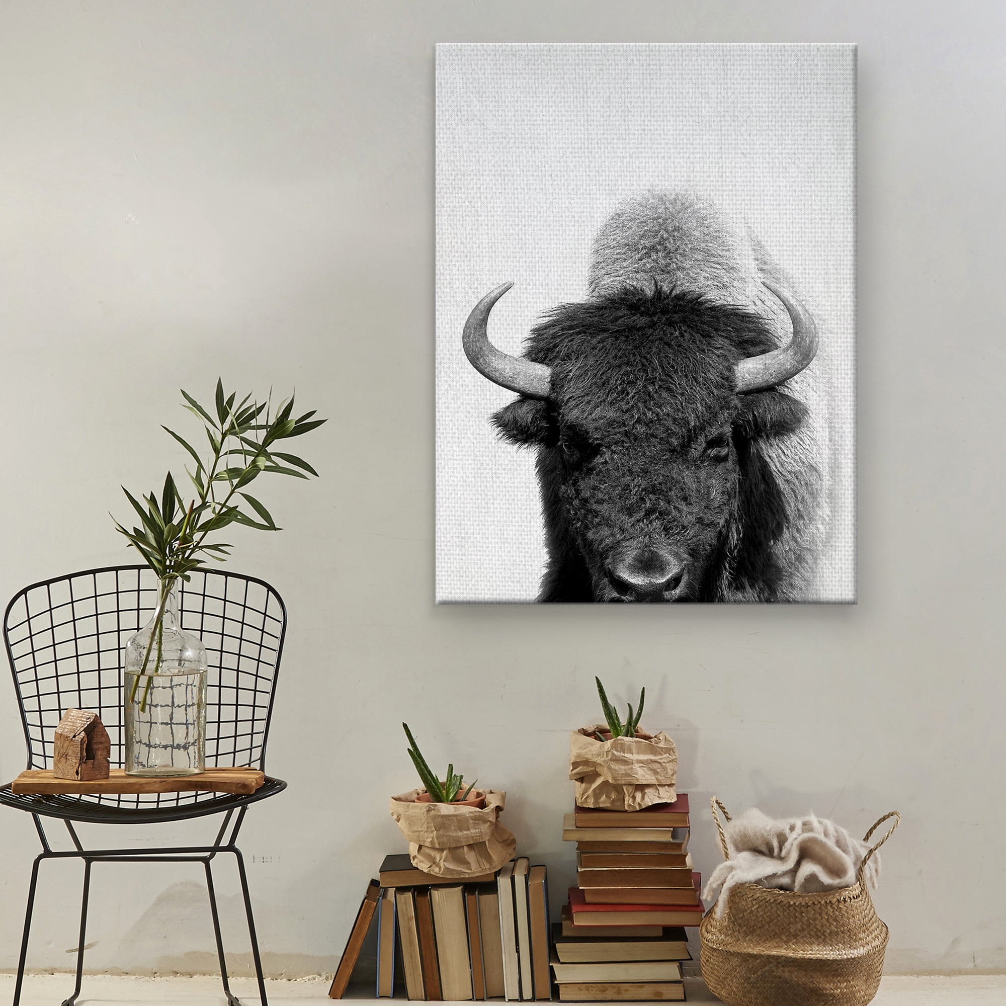Masterpiece Art Gallery Roaming Wild Bison By Belle Maison Canvas Art Print 30" x 40"