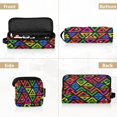 thumbnail image 5 of Hair Tools Storage with Heat Resistant Mat- Neon-colored Triangle Printed Curling Iron Travel Bag/Flat Iron Case for Women, 5 of 8