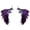 purple, variant on Women Natural Feather Cape Gothic Shawl Shrug Collar Feather Cape Accessory