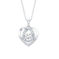 thumbnail image 2 of Rosec Jewels Lab Diamond Heart Necklace - Love Heart Pendant with Chain - Valentines Day Gift, 14K White Gold, 2 of 6