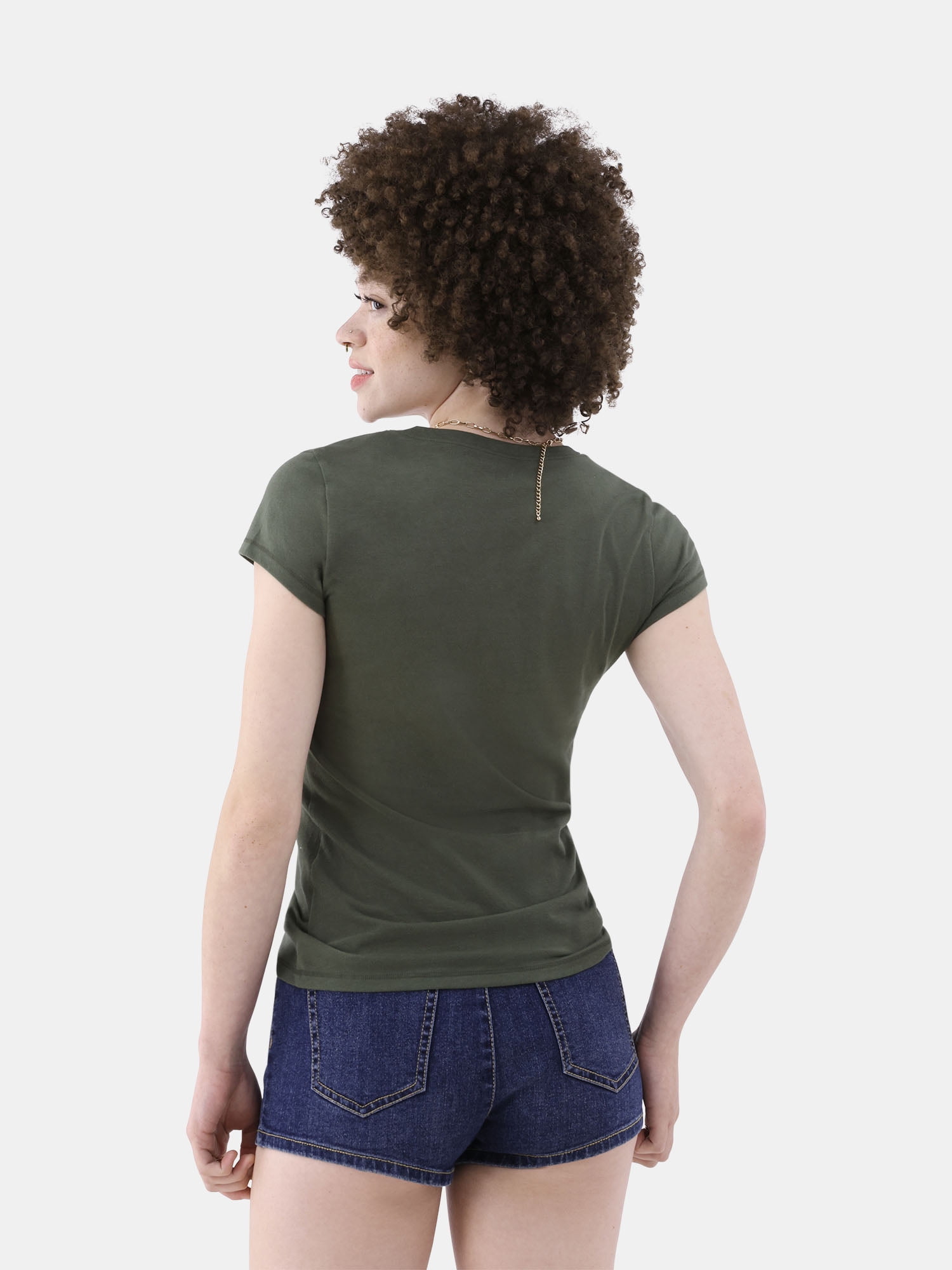 No Boundaries Short Sleeve Scoop Neck Tee, Women's XXS-XXXL