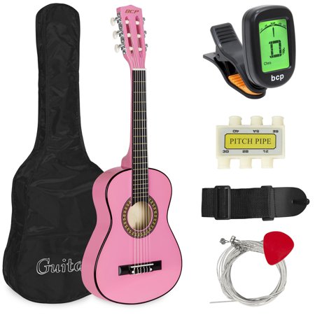 Best Choice Products 30in Kids Classical Acoustic Guitar Complete Beginners Kit with Carrying Bag, Picks, E-Tuner, Strap (Best Guitar For Punk Rock)