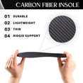 thumbnail image 3 of 1 Pair Carbon Fiber Shoe Inserts for Man Woman Basketball Football Hiking Sports Insole Orthotic Shoe Stiffener Insert, 3 of 8