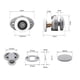 thumbnail image 2 of Shower Door Runner Wheels, Plastic Pulleys Sliding Door Rollers For Shower Cabin Bathr, 2 of 4