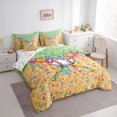 thumbnail image 2 of Castle Fairy Green Ice Cream Drip Twin Bedding 7-Piece, Sport Baseball Bat Bedding Comforter Set, Pink Yellow, 2 of 7
