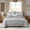 Gray / White, variant on Quilt Set Queen Size - 100% Cotton Bohemian Bedspread with Striped Print, Lightweight Quilted Coverlet Bedding, All Season 3-Pieces(Grey and White)