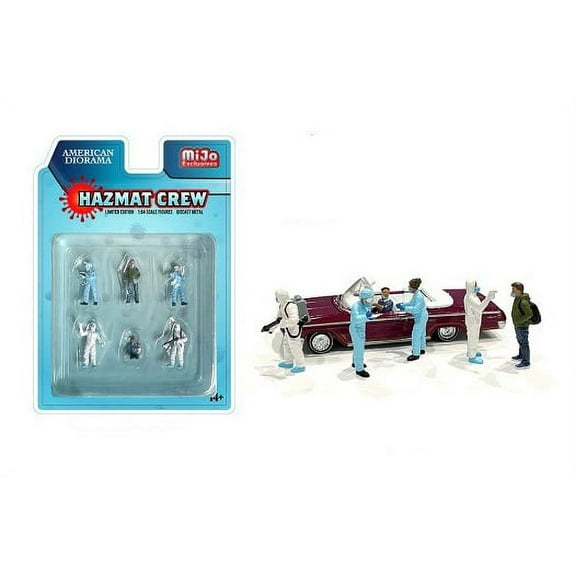 Hazmat Crew, Multi - American Diorama 76466MJ - 1/64 scale Figurine - Diorama Accessory