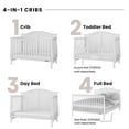 thumbnail image 4 of Child Craft Camden Crib and Dresser Nursery Set, 4-in-1 Convertible Crib with 3-Drawer Dresser, Matte White, 2-Piece, 4 of 9