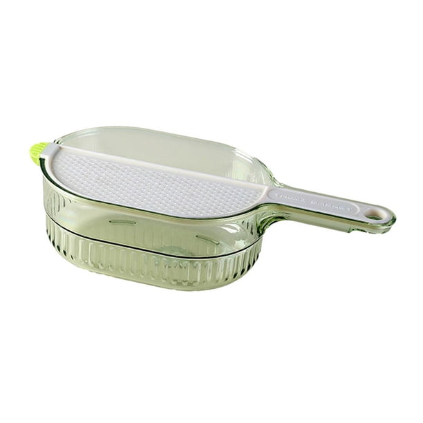 Colador para lavar arroz, tazón para frutas y verduras, colador, hogar Verde