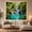 Blooming Jungle, variant on Tropical Waterfall with Bamboo and Teal Pool, Peaceful Coastal for Nature Lovers, Waterfall Wall Art, Housewarming Gift, Tapestry Wall Hanging for Bathroom and Living Room
