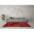 thumbnail image 3 of Ahgly Company Indoor Round Oriental Red Modern Area Rugs, 7' Round, 3 of 4