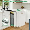 thumbnail image 4 of QinaQin Pull Out Trash Can Under Cabinet, Stainless Steel Slide Out Shelf for Kitchen Sink Cabinet, Trash Can Not Included, 4 of 7