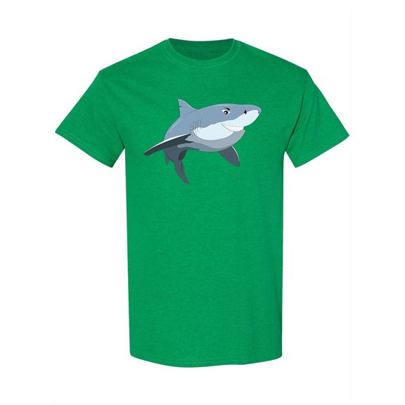 Cartoon Shark Design T-Shirt Men -Image by Shutterstock, Male Small