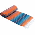 thumbnail image 7 of La Montana 10 Pack Mexican Blankets, 74" x 50" Yoga Blankets, Orange/Mint/White, 7 of 7