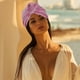thumbnail image 2 of Mujeres elegantes sombrero de natación ducha elástica sombrero de baño accesorio de natación, 2 of 4