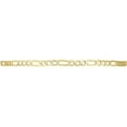 thumbnail image 5 of 10k Two-Tone Gold 3.5mm Lite Pave Diamond Cut Figaro Chain Link Bracelet or Anklet, 5 of 5