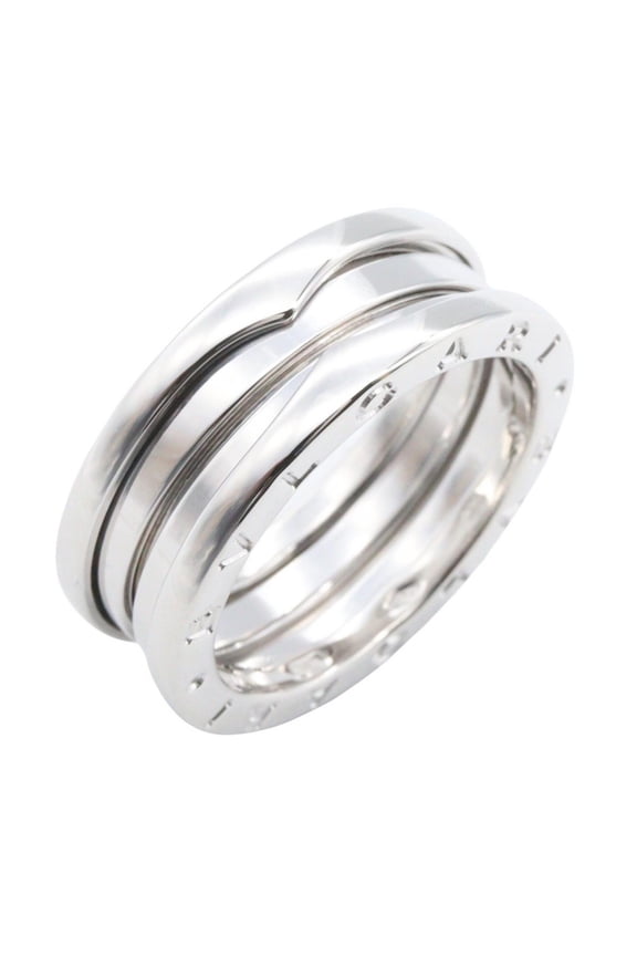 Pre-Owned BVLGARI B-zero1 Ring, 3-band ring, 18KWG (white gold), men's and women's,...