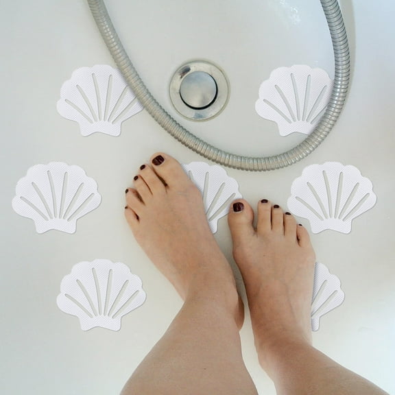 ibasenice 12Pcs Bath Stickers for Tub Non Slip White PEVA Safety Enhancement Accessories