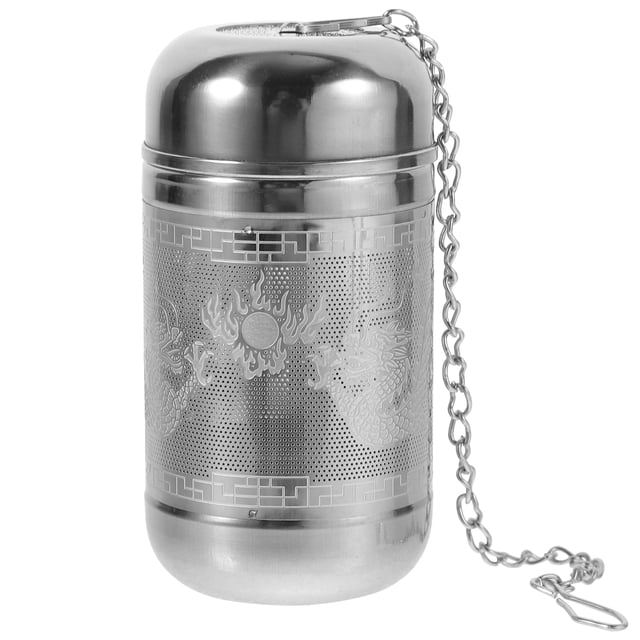 Infusor de té de acero inoxidable para cocinar, filtro de té, colador de especias y condimentos con cadena