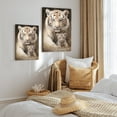 thumbnail image 2 of WFSposter White Tiger Canvas Wall Art Tiger Mother and Baby Lovely Cats Animal Picture Painting Large Animal Family Wall Decor Gallery Artwork for Bedroom Living Room Ready to Hang, 2 of 7