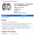 thumbnail image 2 of Rear Brake Rotor Set - Compatible with 1997 - 2003 BMW 540i Base 1998 1999 2000 2001 2002, 2 of 2