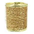 thumbnail image 1 of Shisuyan Holiday Decorative Ribbon Golden 1 Roll 236.2in Length x 2.5in Width Hollow Mesh, 1 of 9