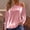 Pink, variant on Ready for Back to School GaThRRgYP Womens Sweatshirts Plus Size,Women's Velvet Casual Solid Color Spliced Off Shoulder Long Sleeve Tops Green S