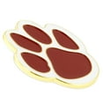 thumbnail image 2 of PinMart's Maroon and White Animal Paw Print School Mascot Enamel Lapel Pin, 2 of 3