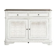 Liberty Furniture Industries Magnolia Manor Buffet, W56 x D18 x H40, White