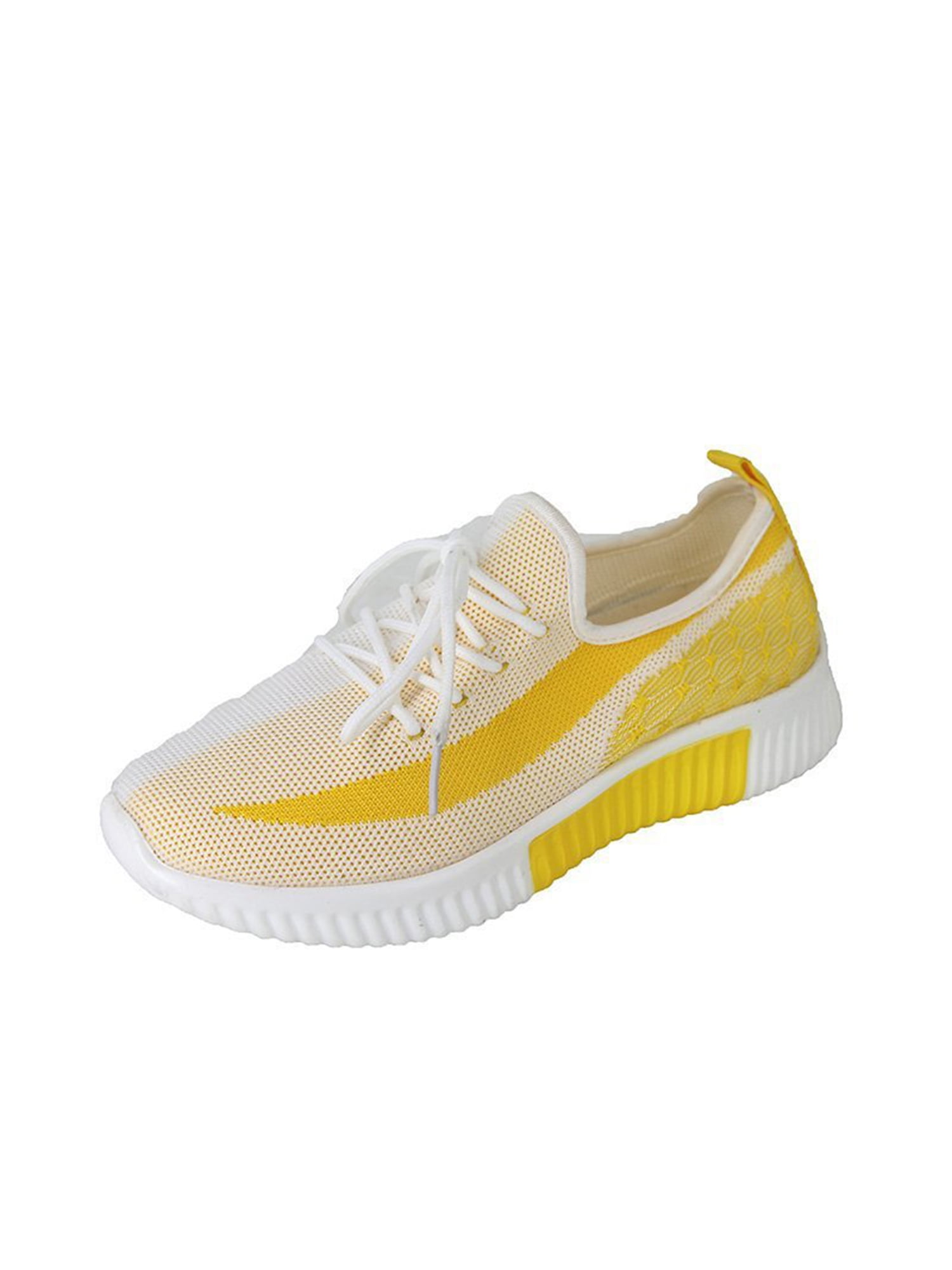 yellow womens athletic shoes