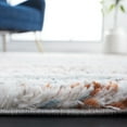 thumbnail image 4 of SAFAVIEH Berber Shag Jonette Abstract Area Rug, Blue Rust/Ivory, 8' x 8' Round, 4 of 8