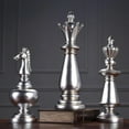 thumbnail image 3 of 3 Pieces Chess Statues Chessman Figurine, Novelty Chess Pieces Queen Sculpture Arrangement Livingroom Tabletop Decoration Home Decor, 3 of 8