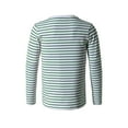 thumbnail image 3 of INSPIRE CHIC Men's Striped Crew Neck Long Sleeve T-shirt Cotton Pullover Top, 3 of 7