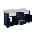 thumbnail image 4 of Zelda 72" Double Farmhouse Bathroom Vanity with Royal Blue Cabinet and Quartz Top, 4 of 7