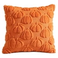 thumbnail image 4 of Pumpkin Throw Pillow Cover, Autumn Accent Cushion, Fall Halloween Thanksgiving Sofa Decor, 18x18in, 4 of 4