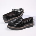 thumbnail image 6 of Dazzher Women's Classic Penny Loafers Round Toe Platform Slip On Shoes for Casual Daily Wear, 6 of 7
