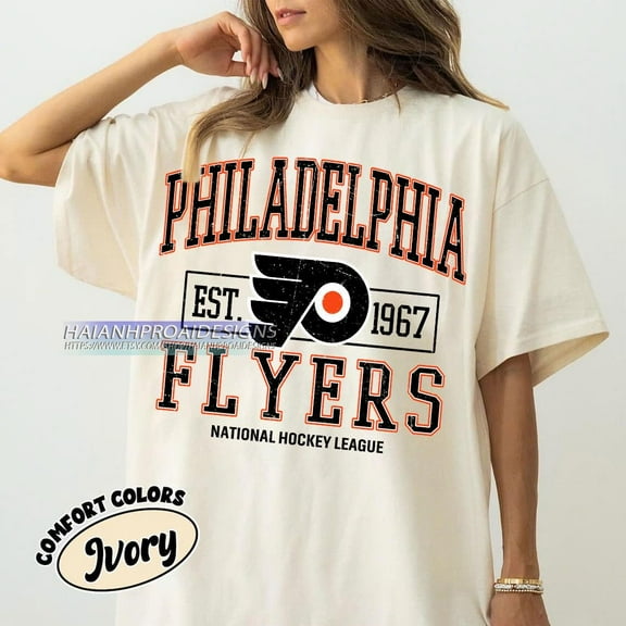 Comfort Colors Philadelphia T-shirt, Vintage Flyers Hockey Graphic Tee, Philadelphia Hockey Gift For Fan