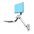 thumbnail image 3 of Computer Sit-stand Work Station Wall Mounted Lifting Monitor Bracket With Keyboard Plate Gas Spring ,Easy to Use, 3 of 6