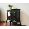 thumbnail image 2 of XBrand Free Standing Portable High/Low Heat Wired Fire Stove with Manual Control and LED Flame Effect, 24.7 Inch Tall, Brown, 2 of 6