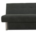 DHP Sola Storage Futon with Storage Drawers, Gray Microfiber