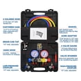 thumbnail image 4 of Manifold Gauge Set Hose Kit 410A 134A R404A R22 Diagnostic Manifold Gauge 5FT Hose Tank Adapters Adjustable, 4 of 7