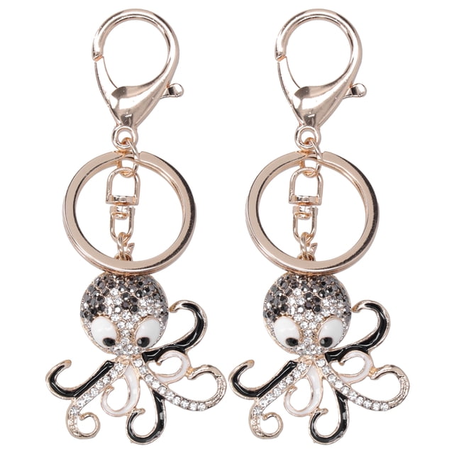 Porte-clés, 2pcs Pendentif Sac Porte-Clés en Forme de Poulpe de Mode Essayé et Approuvé