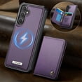 thumbnail image 2 of CaseMe Leather For Samsung Galaxy S25 FE 5G Case【RFID Blocking】 2 In 1 Detachable Leather Wallet Magnetic Flip Cover Multi-Card Slots Case,Purple,For Galaxy S25 FE 5G, 2 of 9