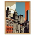 thumbnail image 1 of Leeds Modern Colour Block Cityscape Illustration Art Print Framed Poster Wall Decor 12x16 inch, 1 of 5
