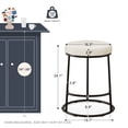 thumbnail image 2 of MultiHaven Backless Bar Stools Set of 2,24" Counter Height Barstools with White PU Upholstered Seat for Kitchen Island, 2 of 9